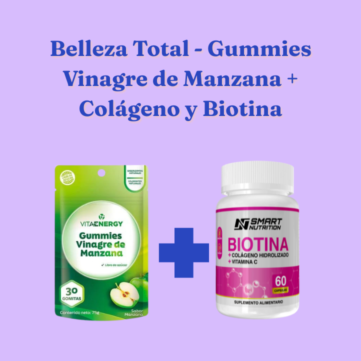 Pack Belleza Total Go Nutty — Gummies Vinagre de Manzana, Colágeno y Biotina