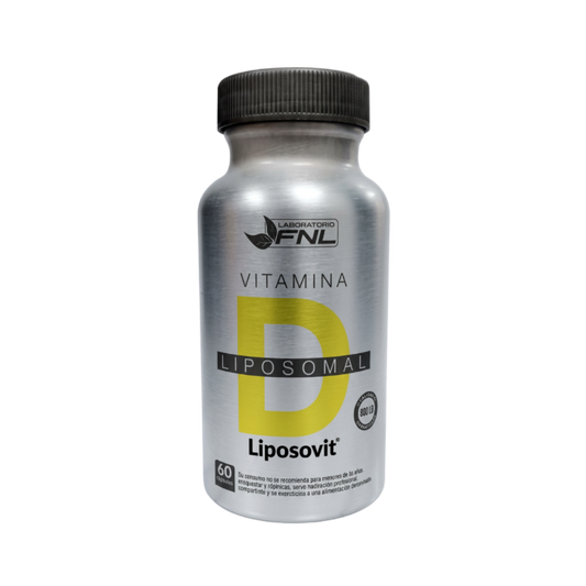 Vitamina D3 800 UI Liposomal FNL, envase Liposovit 60 cápsulas