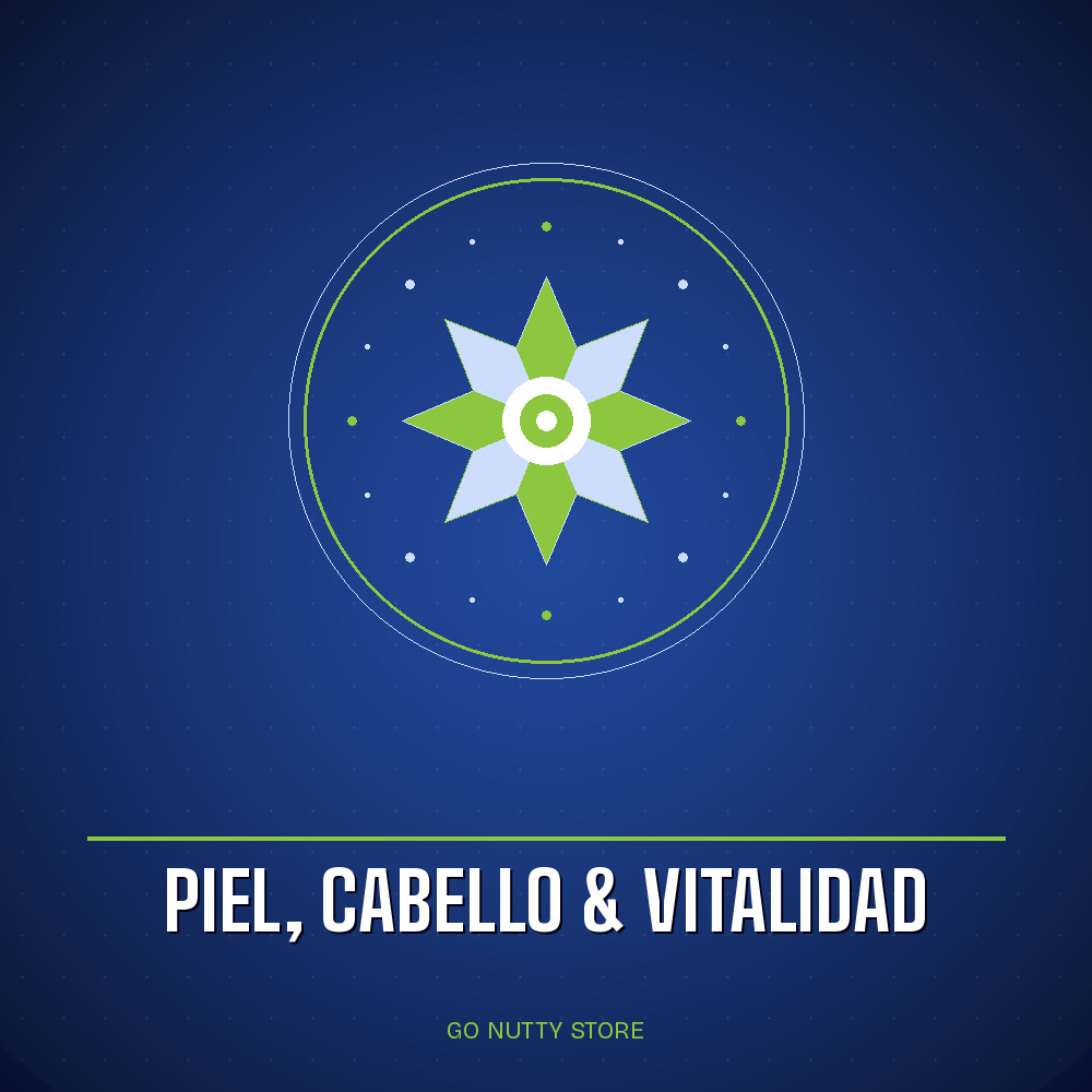 Colección Piel, Cabello y Vitalidad Go Nutty — colágeno y biotina para verte y sentirte bien