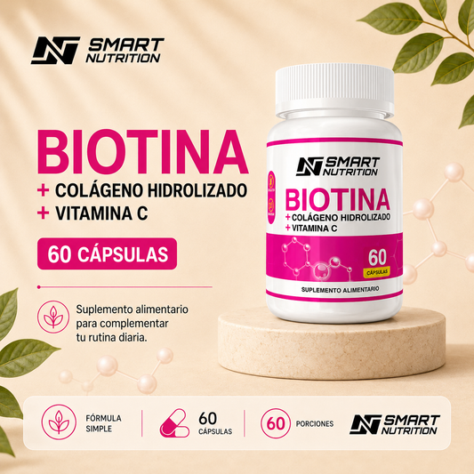 Biotina + Colágeno Hidrolizado + Vitamina C Smart Nutrition