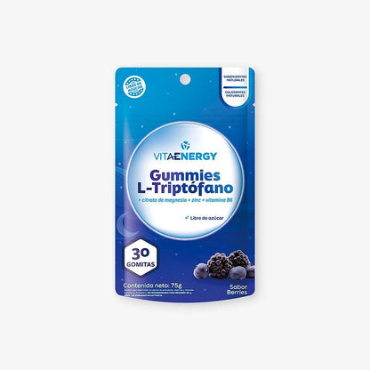 VitaEnergy Gummies L-Triptófano + Magnesio + Zinc + Vitamina B6 — 30 Gomitas sabor Berries