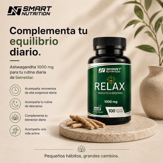 Ashwagandha 1000 mg Smart Nutrition — 100 Cápsulas Vegetales