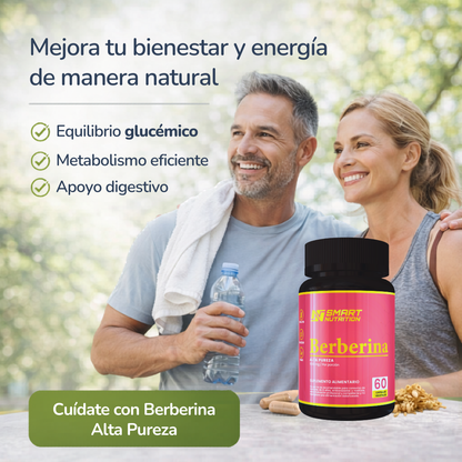 Berberina Smart Nutrition en cápsulas vegetales aptas para dieta vegana