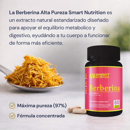 Modo de uso recomendado de Berberina: 2 cápsulas vegetales al día
