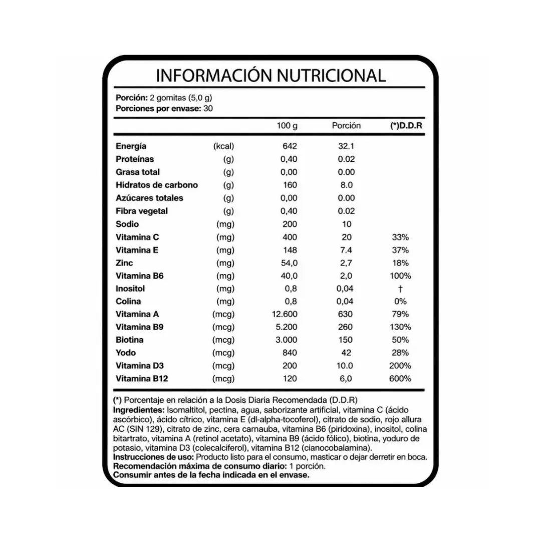 Tabla nutricional e ingredientes de H-S-N (Hair, Skin and Nails) FNL
