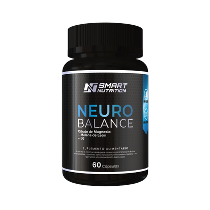 Neuro Balance Smart Nutrition — Magnesio, Melena de León y B6, frasco de 60 cápsulas