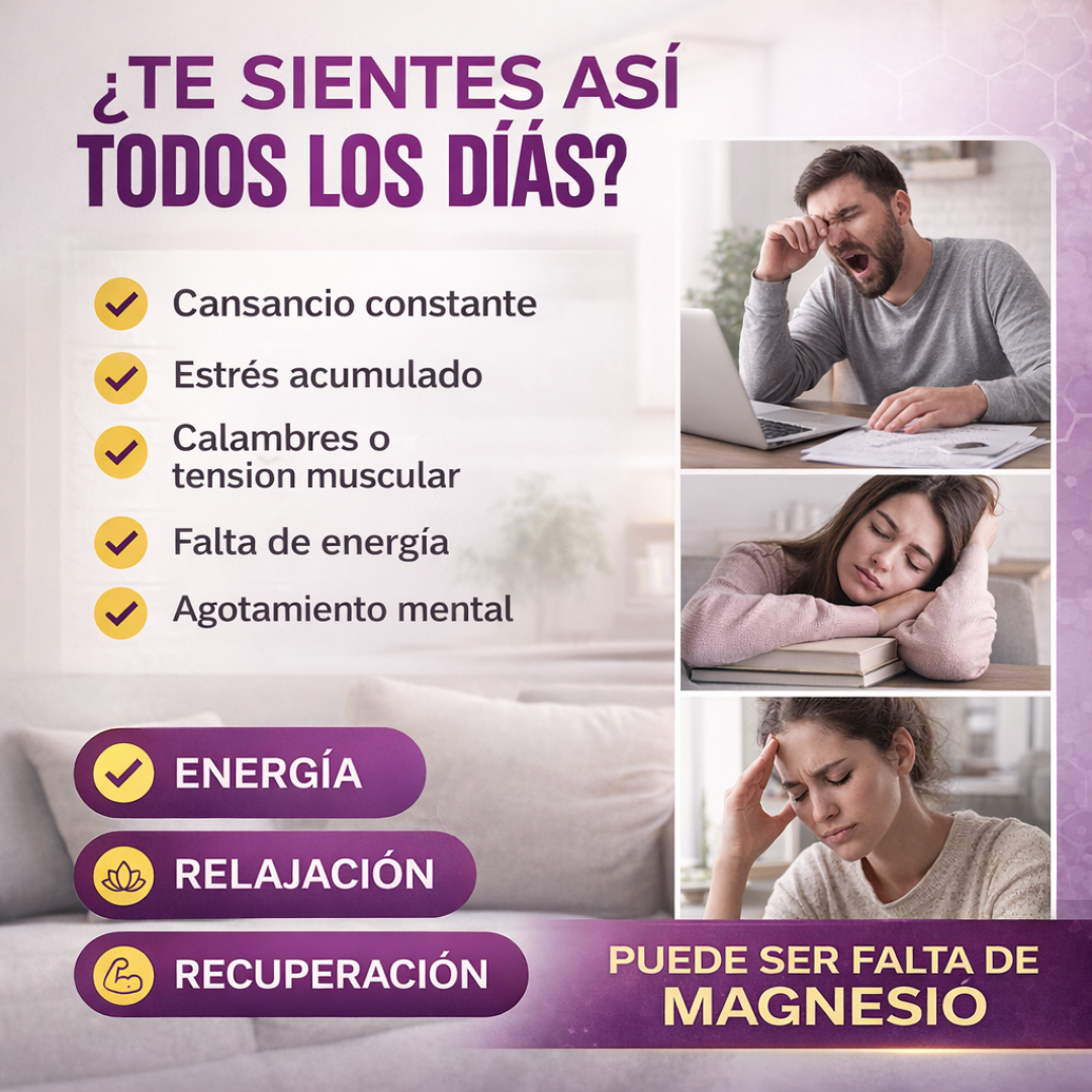 Síntomas de falta de magnesio: cansancio, estrés, calambres y agotamiento mental