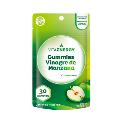 VitaEnergy Gummies Vinagre de Manzana y Biotina — envase de 30 gomitas