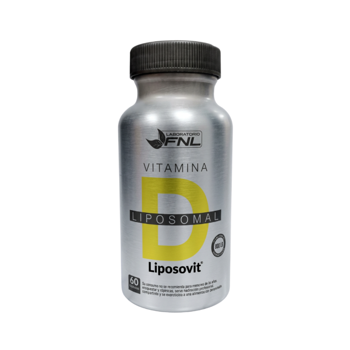 Vitamina D3 800 UI Liposomal FNL, envase Liposovit 60 cápsulas